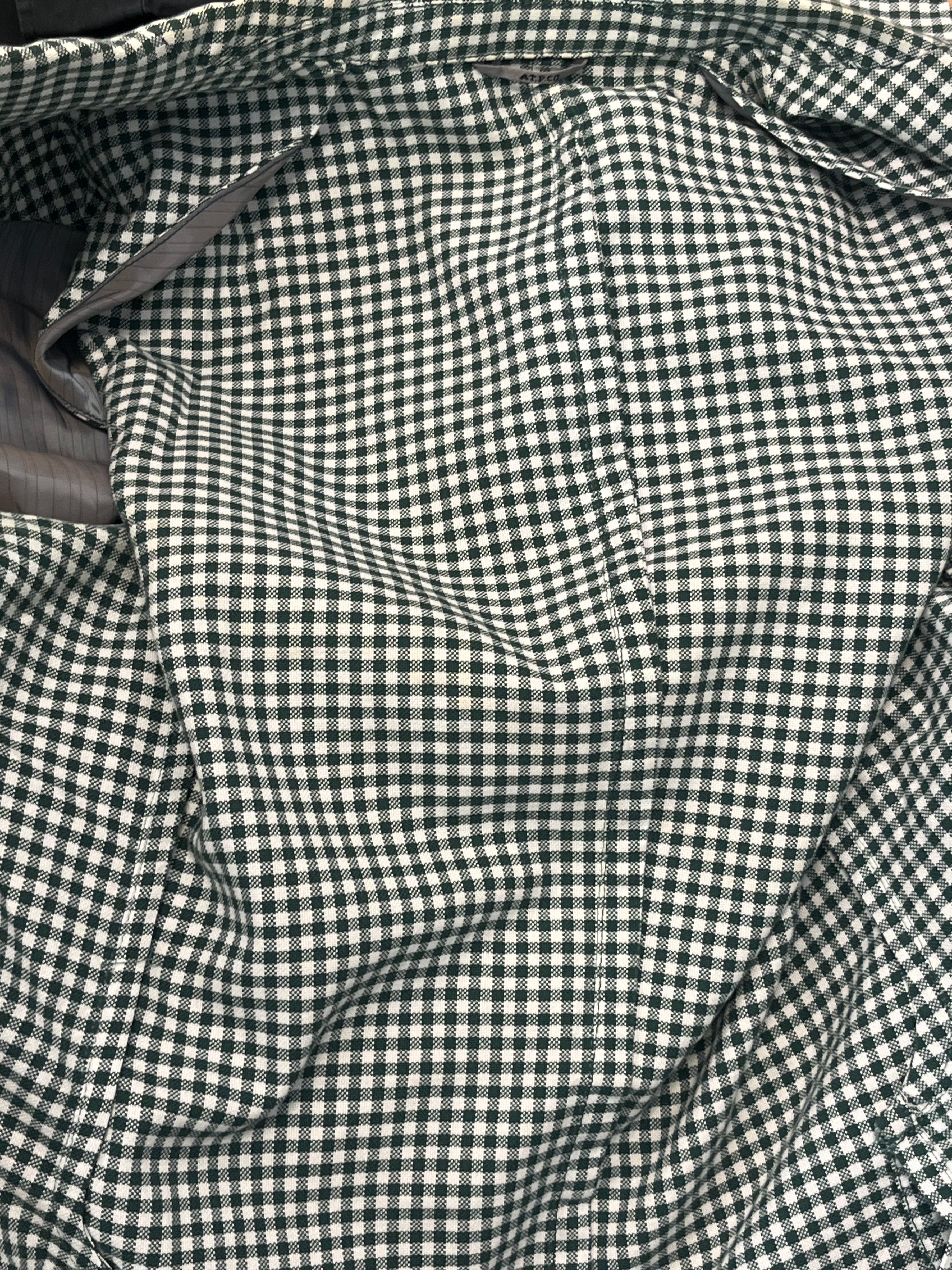 AT.P.CO Blazer S Green Plaid Cotton Good Condition