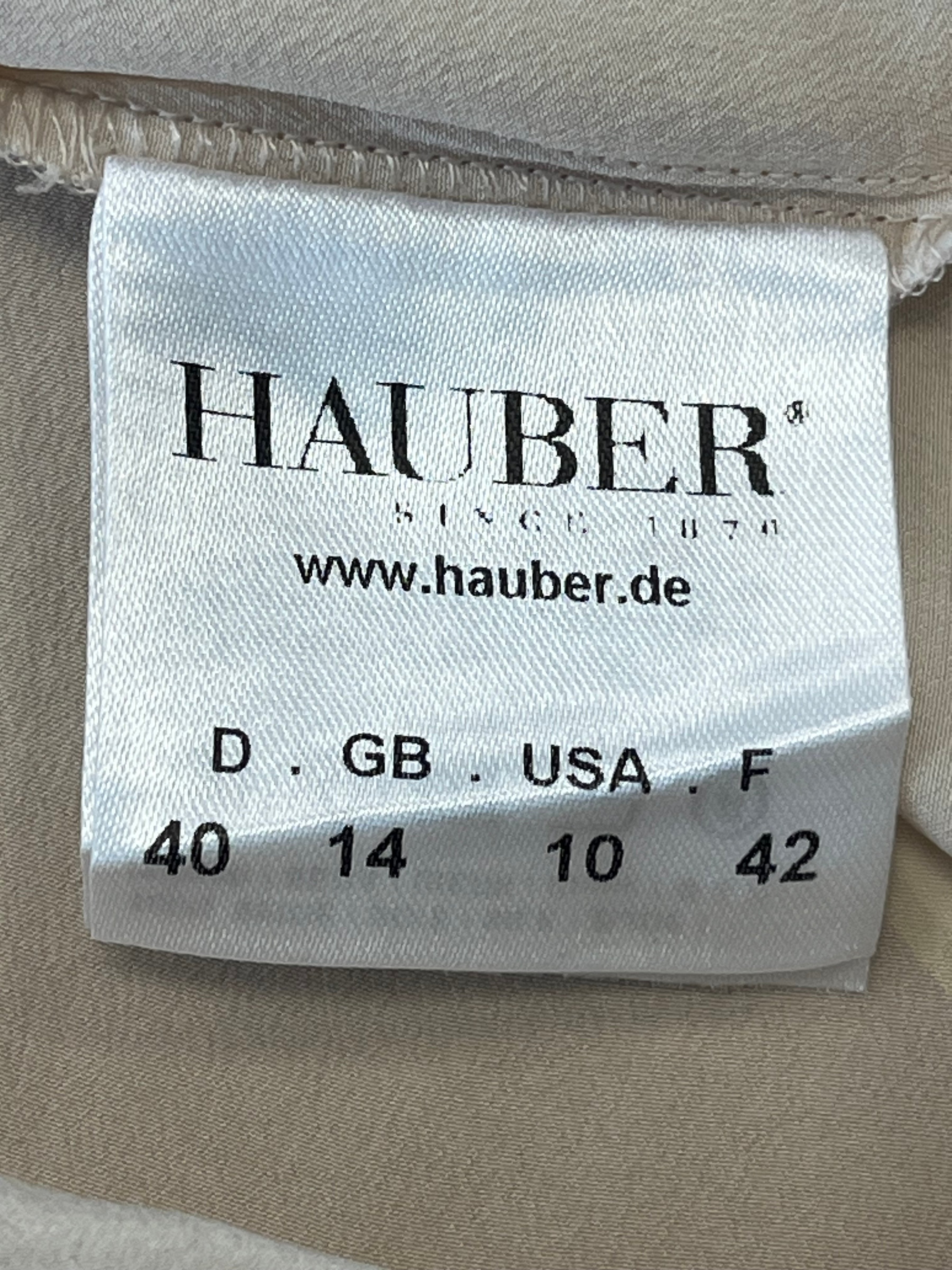 Hauber Silk Blouse Cream Size 40 (EU) Very Good Condition