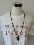 Kabuki Country Necklace with Angel Wing Pendant, Silver, 76 cm, Good Condition