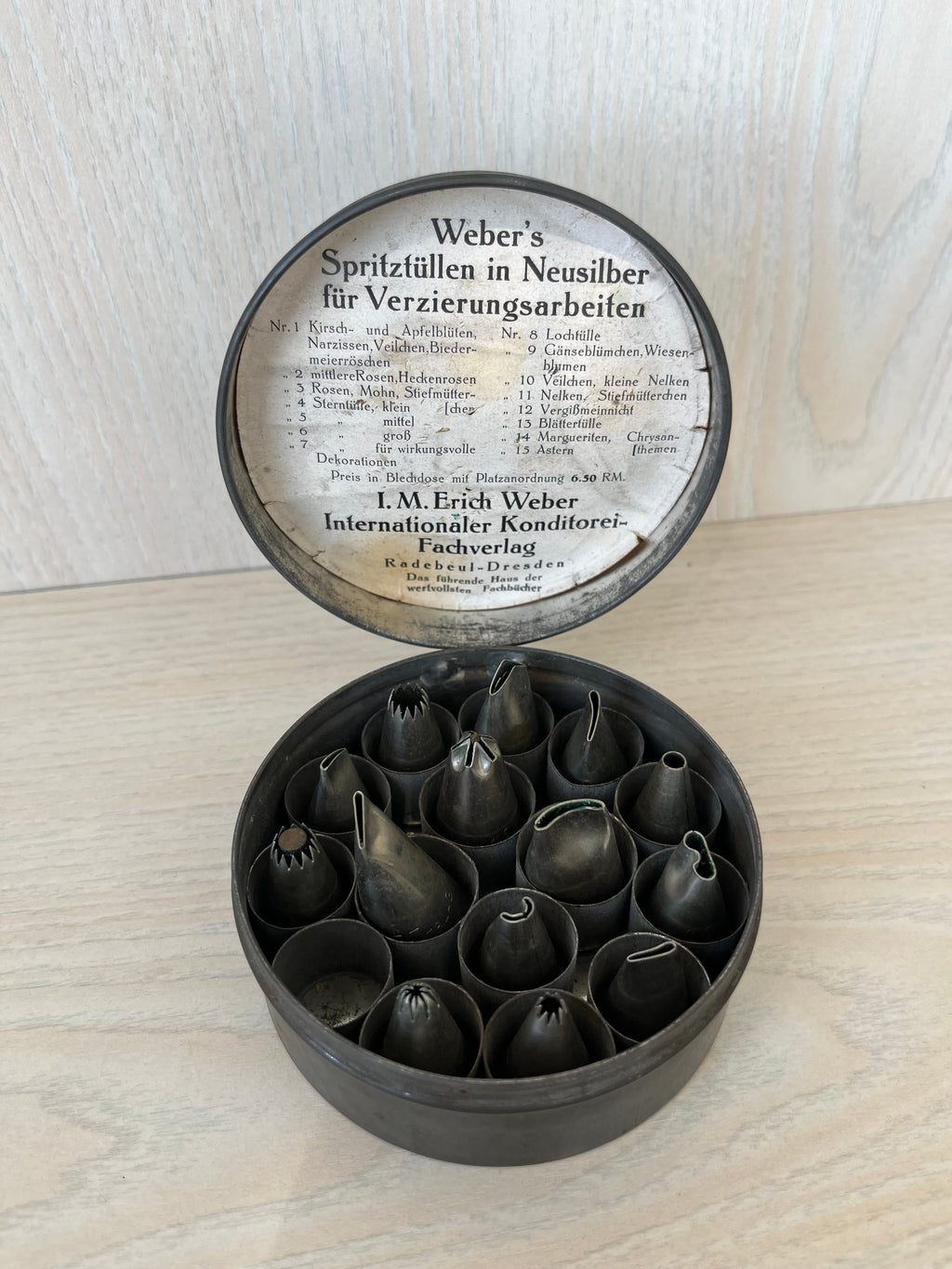 Vintage Weber Spritztüllen Set, Nickel, Kompakt, Normale Nutzung