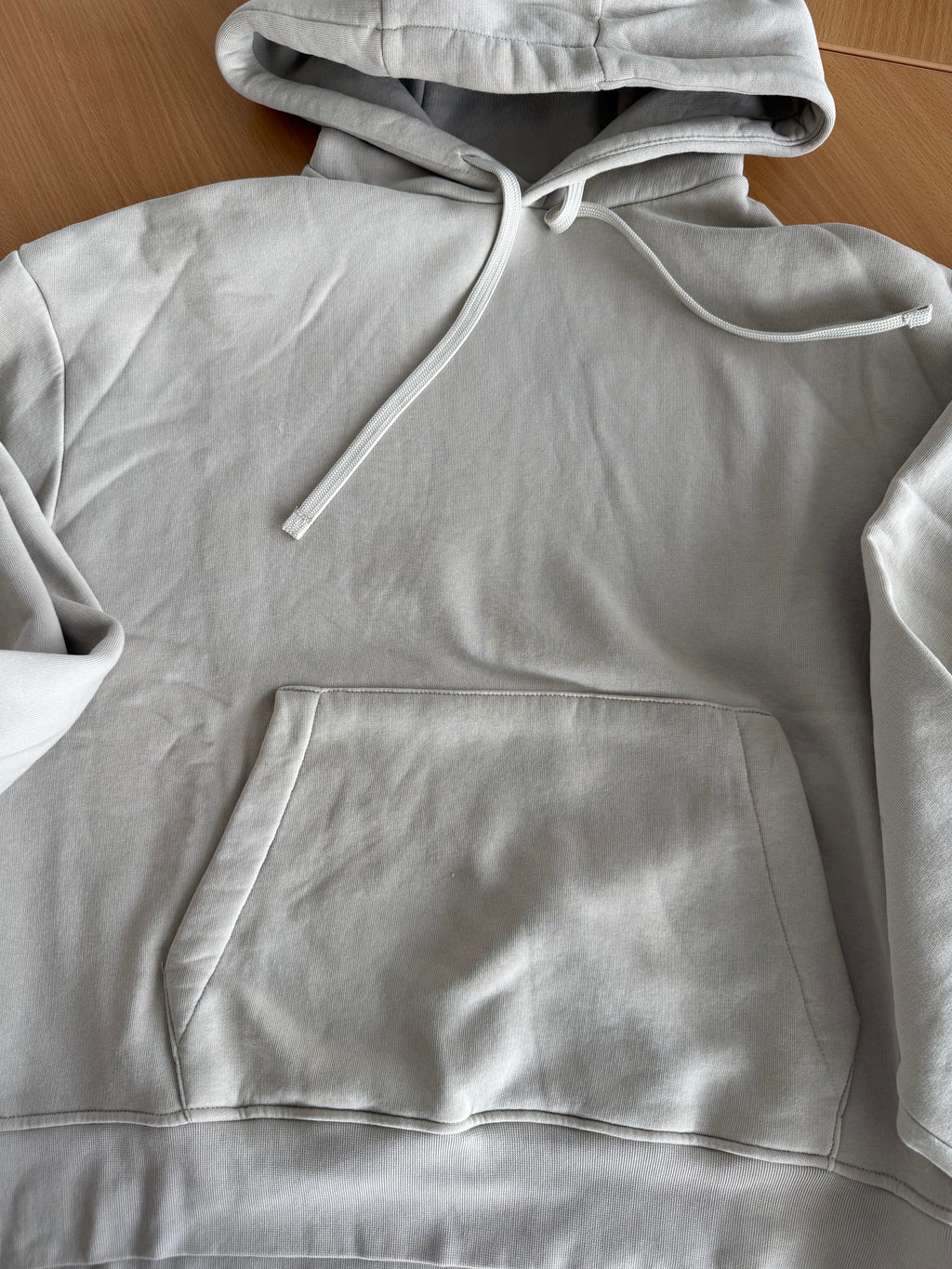 Zara Neopren-Effekt Zip-Hoodie Stone EUR M Sehr Gut