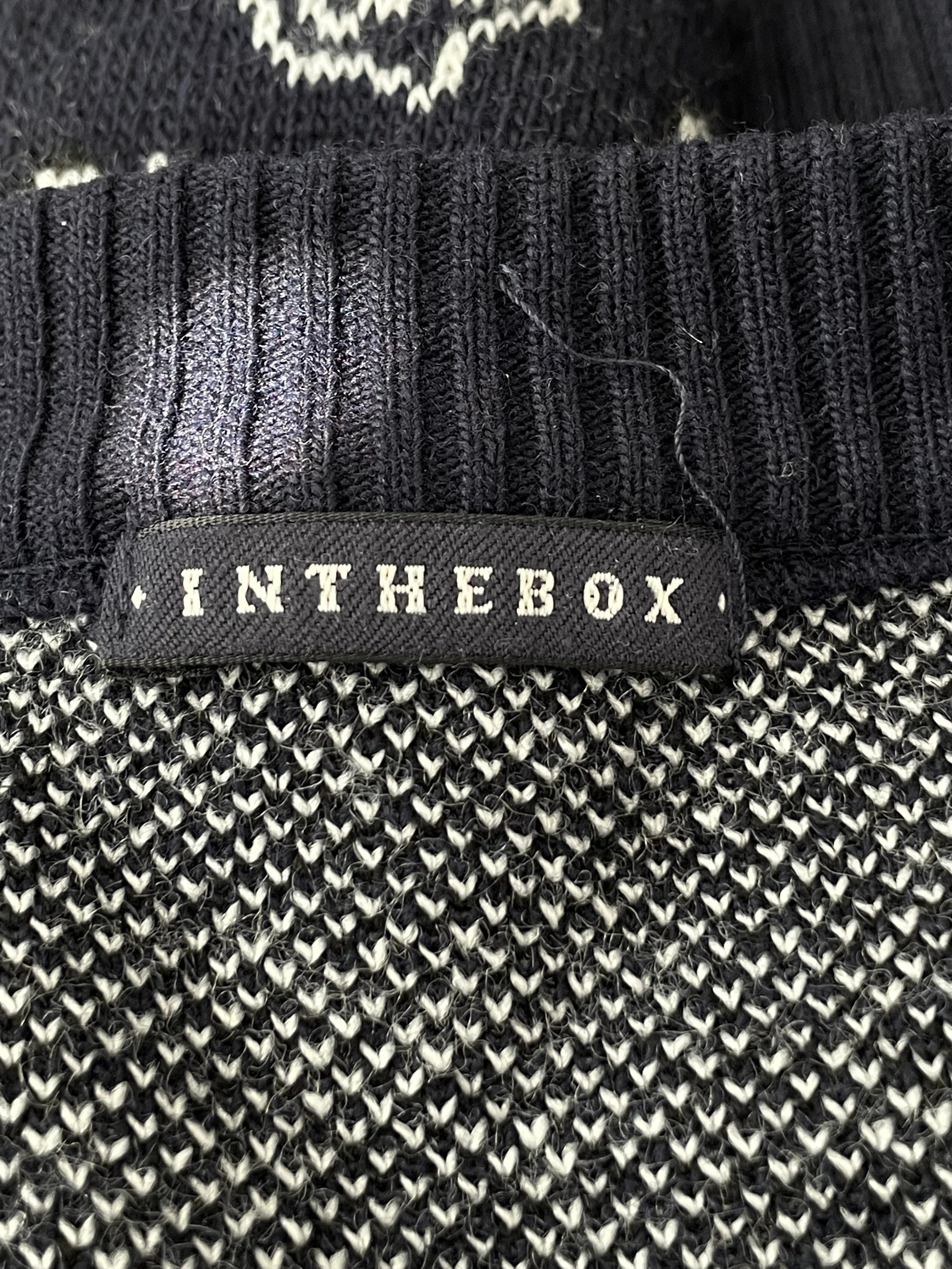 INTHEBOX Bandana Cardigan, Black/White Paisley, Size S, Very Good Condition
