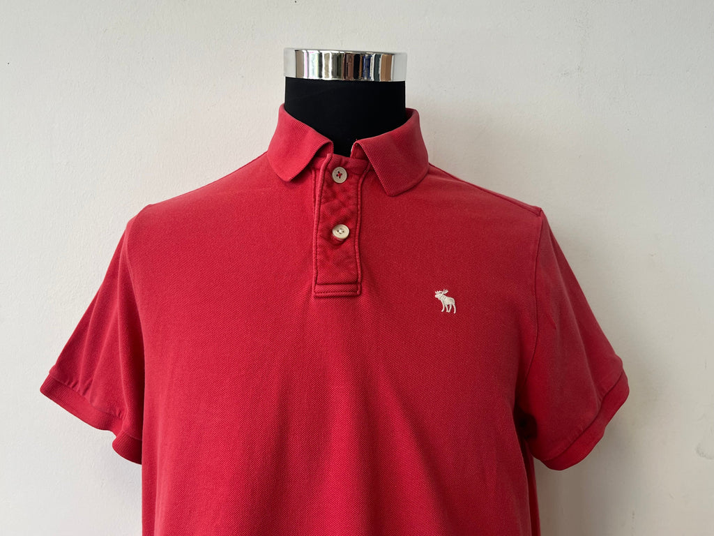 Abercrombie & Fitch Muscle-Fit Polo XXL – Rot, Guter Zustand