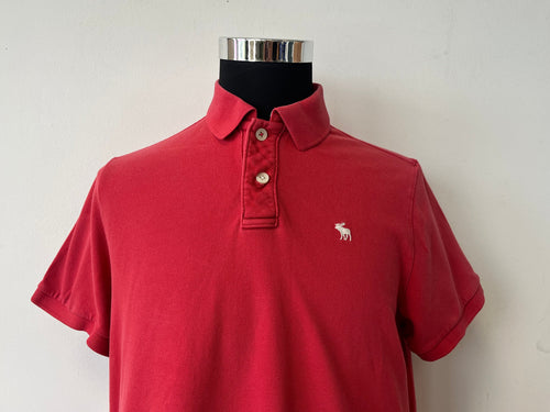 Abercrombie & Fitch Muscle-Fit Polo XXL – Rot, Guter Zustand