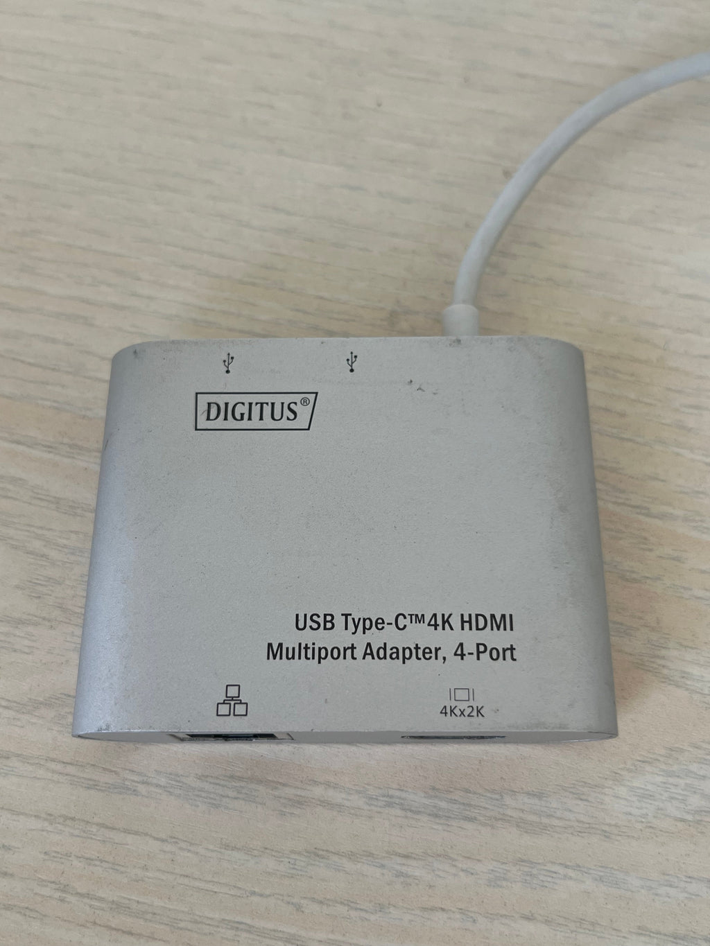 DIGITUS USB-C 4-Port Adapter | 4K HDMI, LAN, 2x USB-A | Silver | Good
