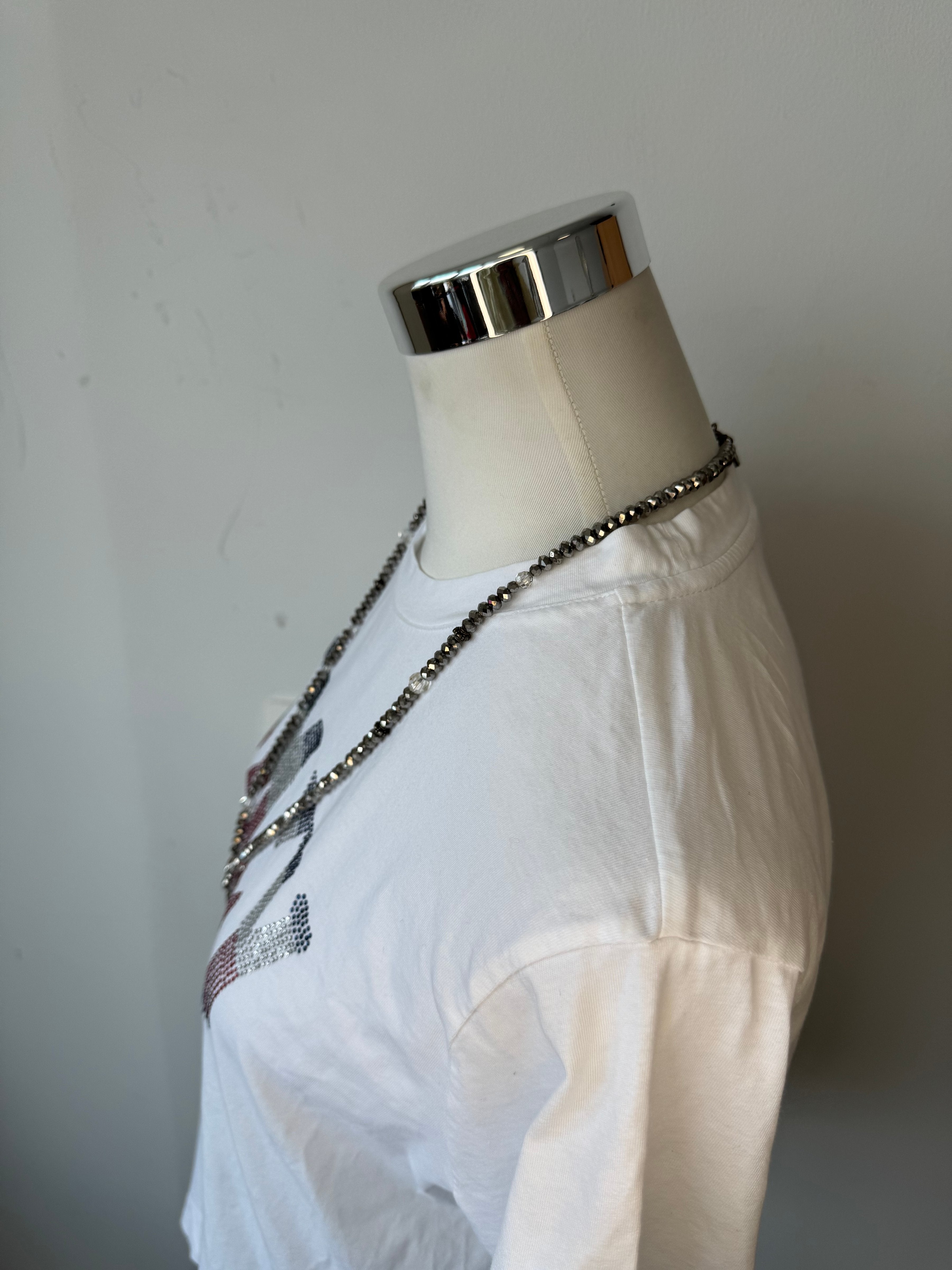 Kabuki Country Necklace with Angel Wing Pendant, Silver, 76 cm, Good Condition