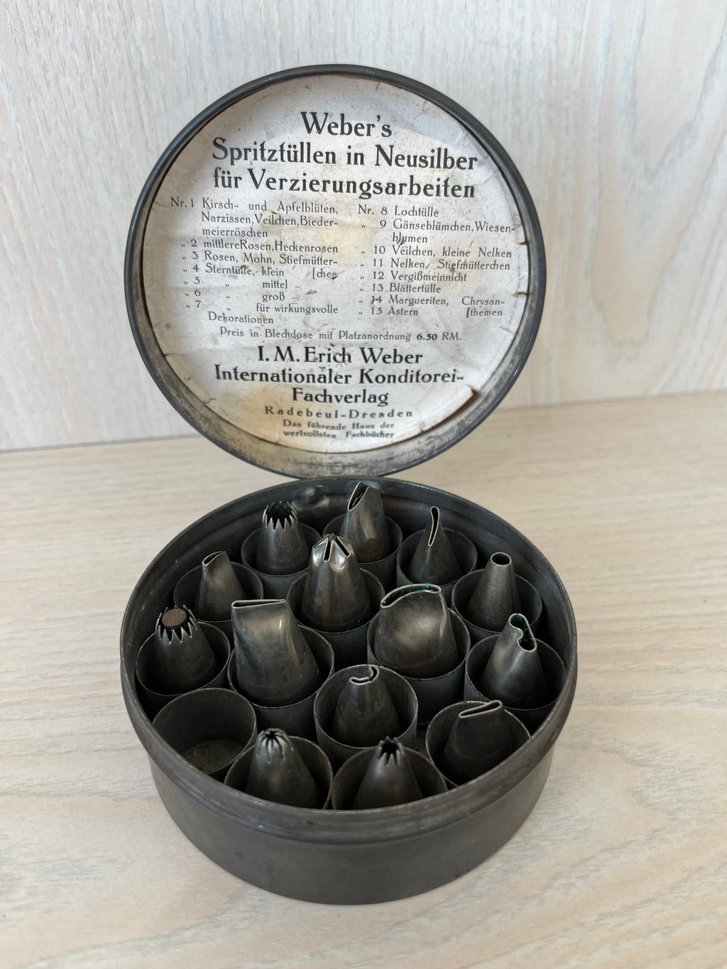 Vintage Weber Spritztüllen Set, Nickel, Kompakt, Normale Nutzung
