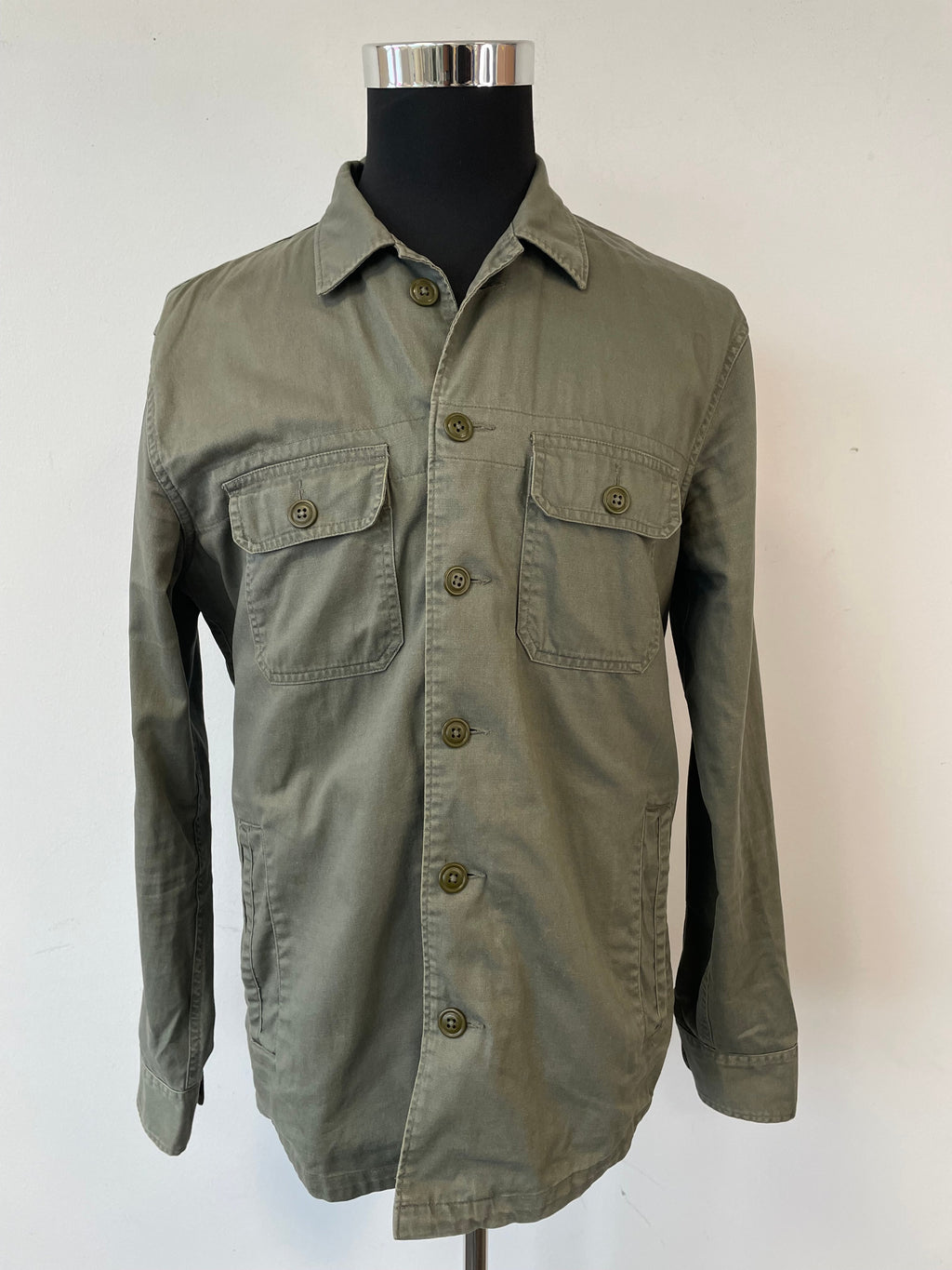 Abercrombie & Fitch Utility Jacke Grün M Baumwolle guter Zustand