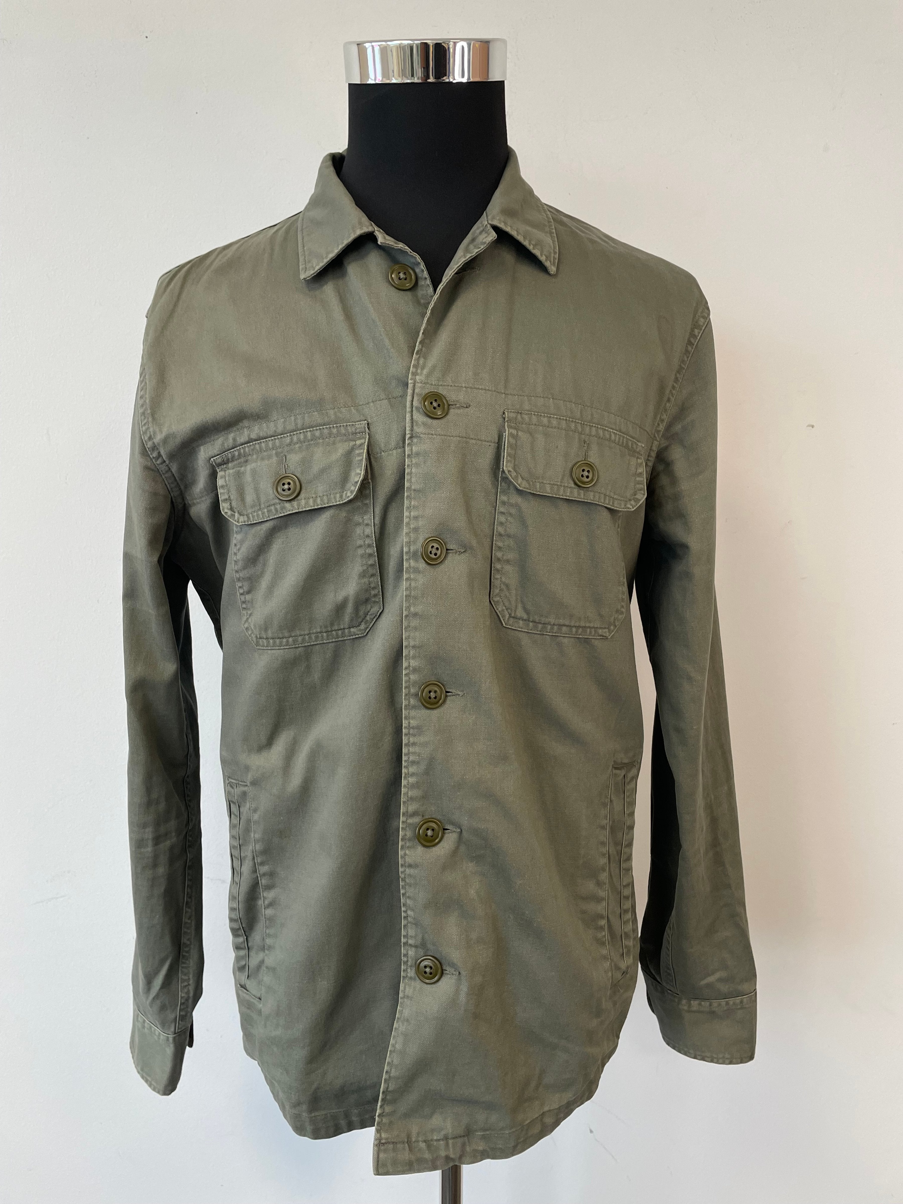 Abercrombie & Fitch Utility Jacke Grün M Baumwolle guter Zustand