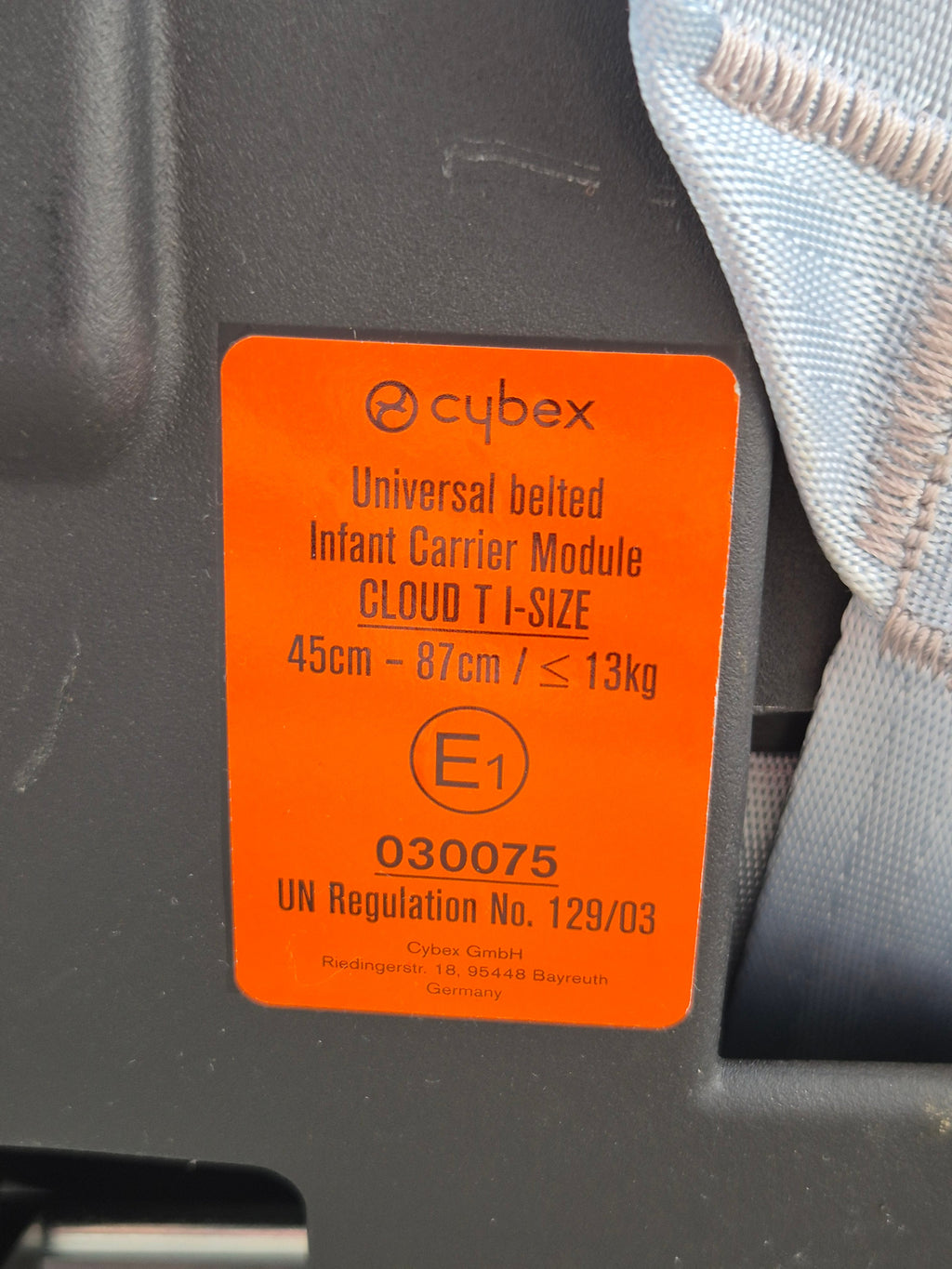 Cybex Kindersitz Cloud T i-Size, Schwarz, 45–87 cm, Sehr Gut