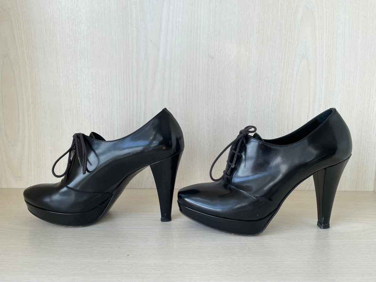 Konstantin Starke Schnürpumps Oxfords, Schwarz, Gr. 38.5, Zustand: Gut