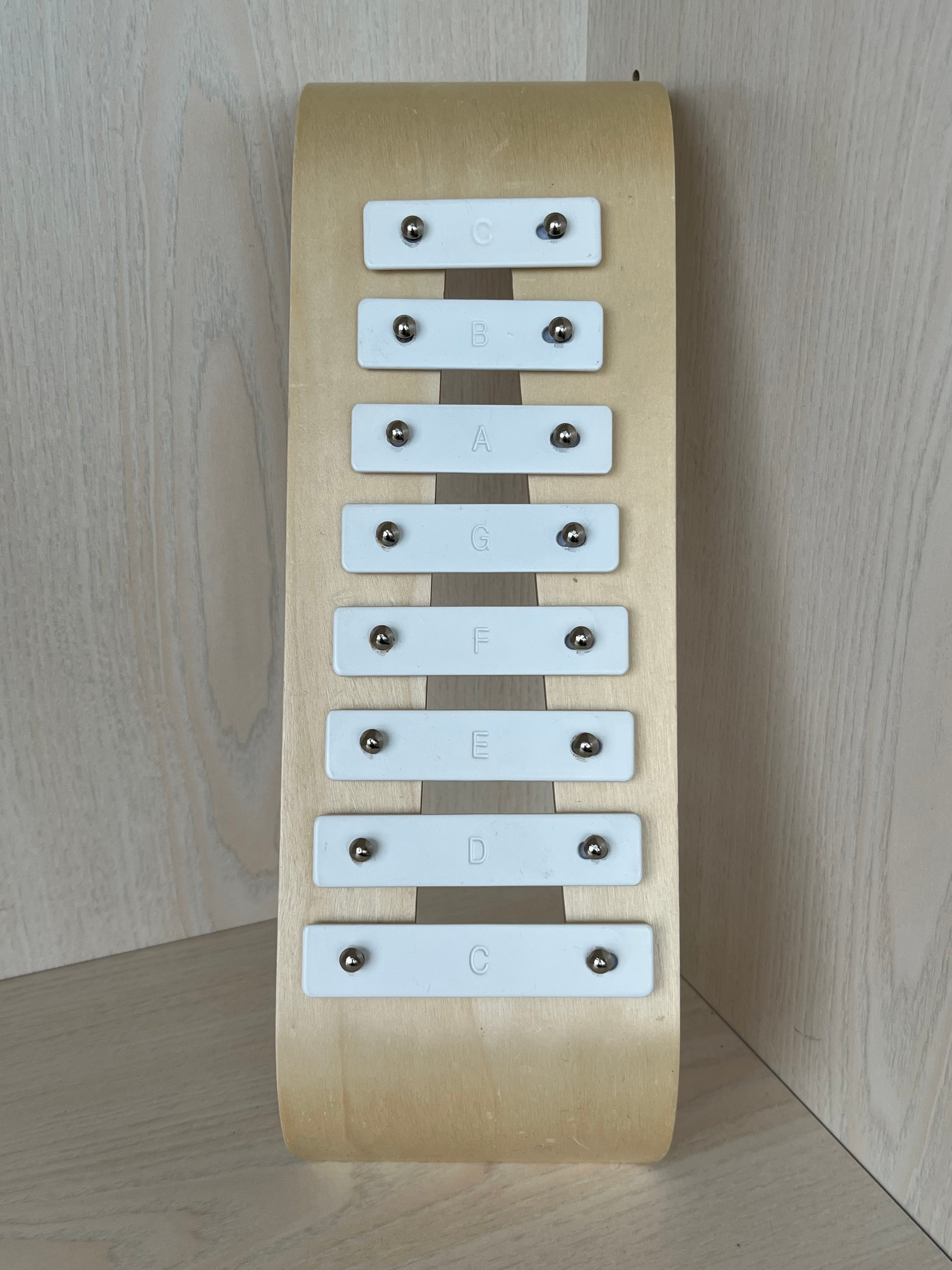 Kid's Concept Holzxylophon – sehr guter Zustand, 30 cm, Natur/Weiß