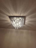 Lindby “Yareli” Crystal Ceiling Light, 42cm, Clear & Silver, Good Condition