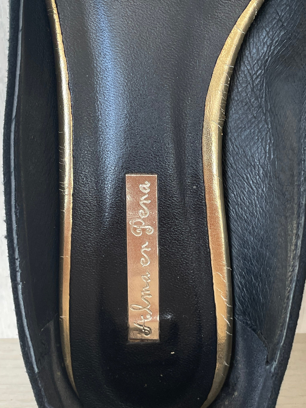 Alma en Pena Black Glitter Flats, EU 38, Very Good Condition