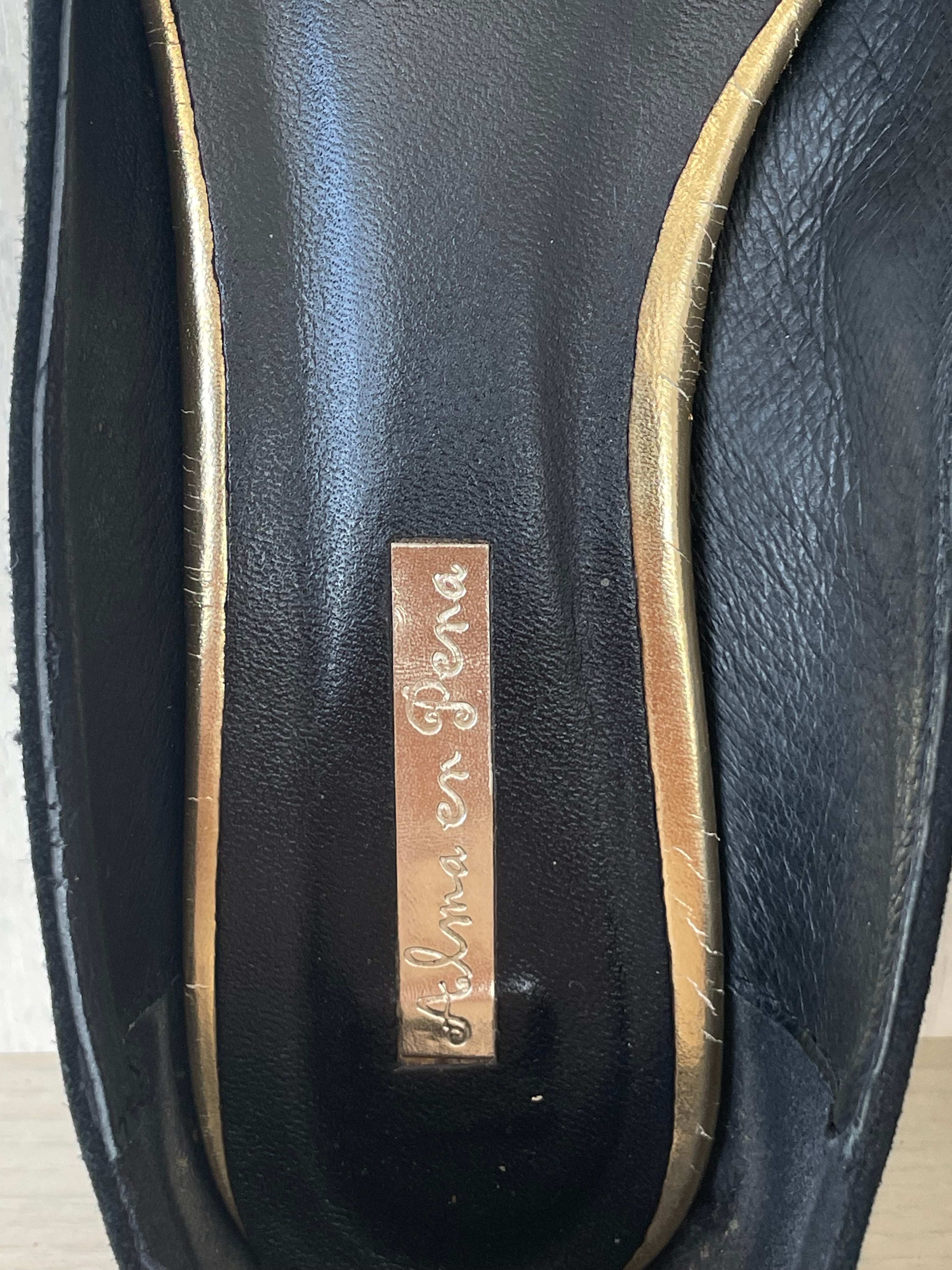Alma en Pena Black Glitter Flats, EU 38, Very Good Condition