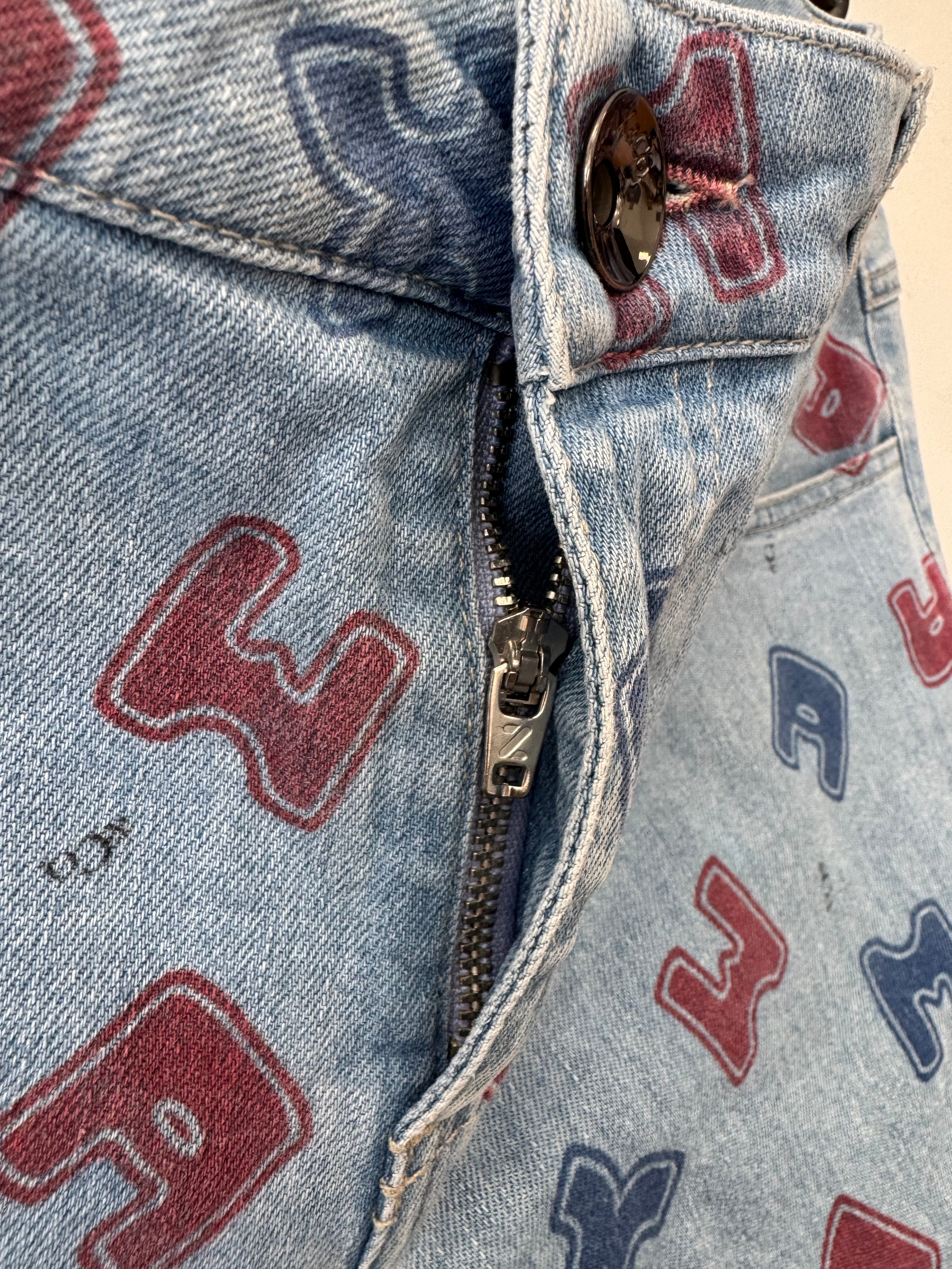 MAX&Co Alphabet Monogram Jeans Size 29 Light Blue Very Good Condition