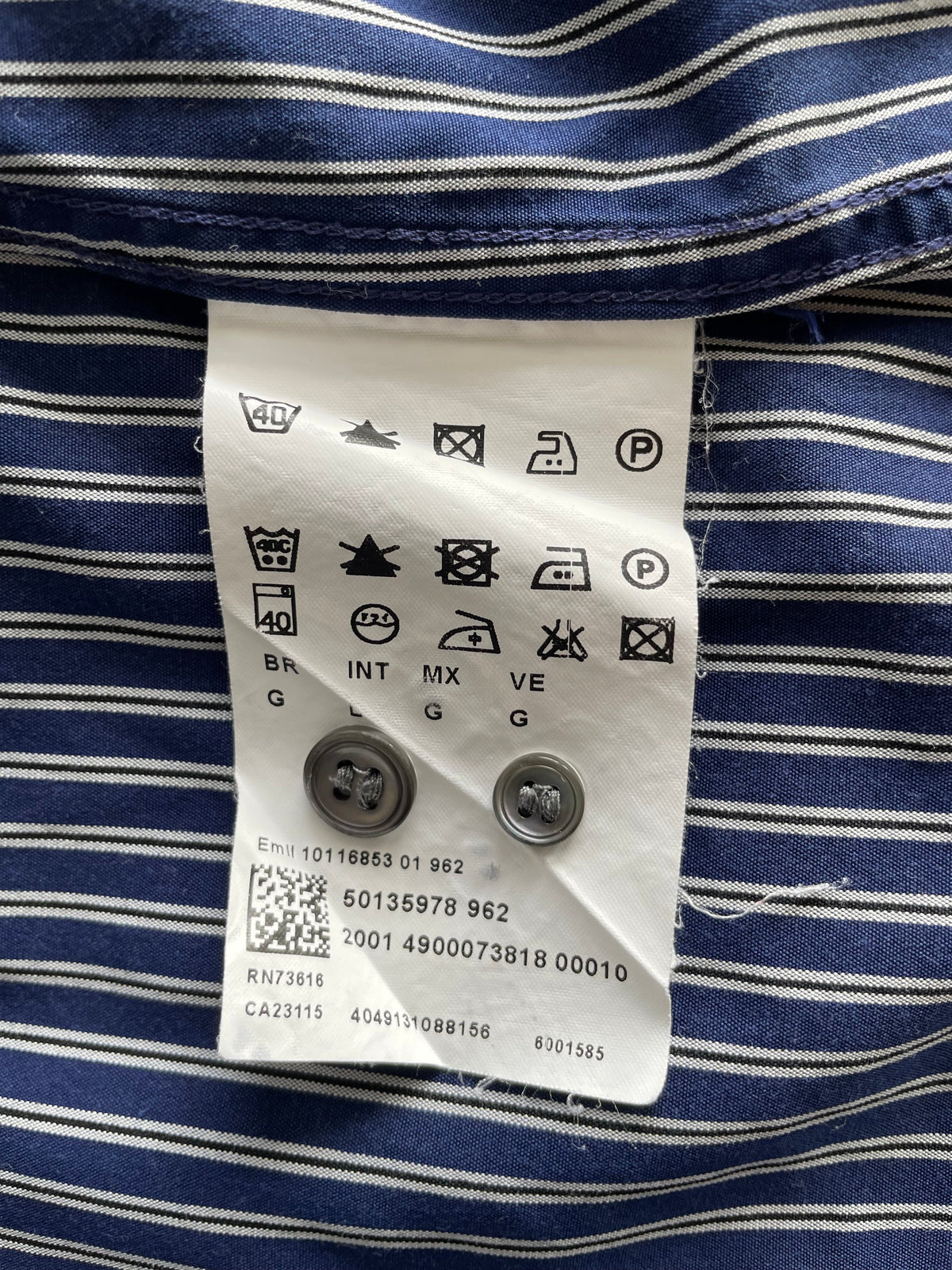 Hugo Boss Herrenhemd Hugo Slim Line Blau/Weiß L Sehr Gut