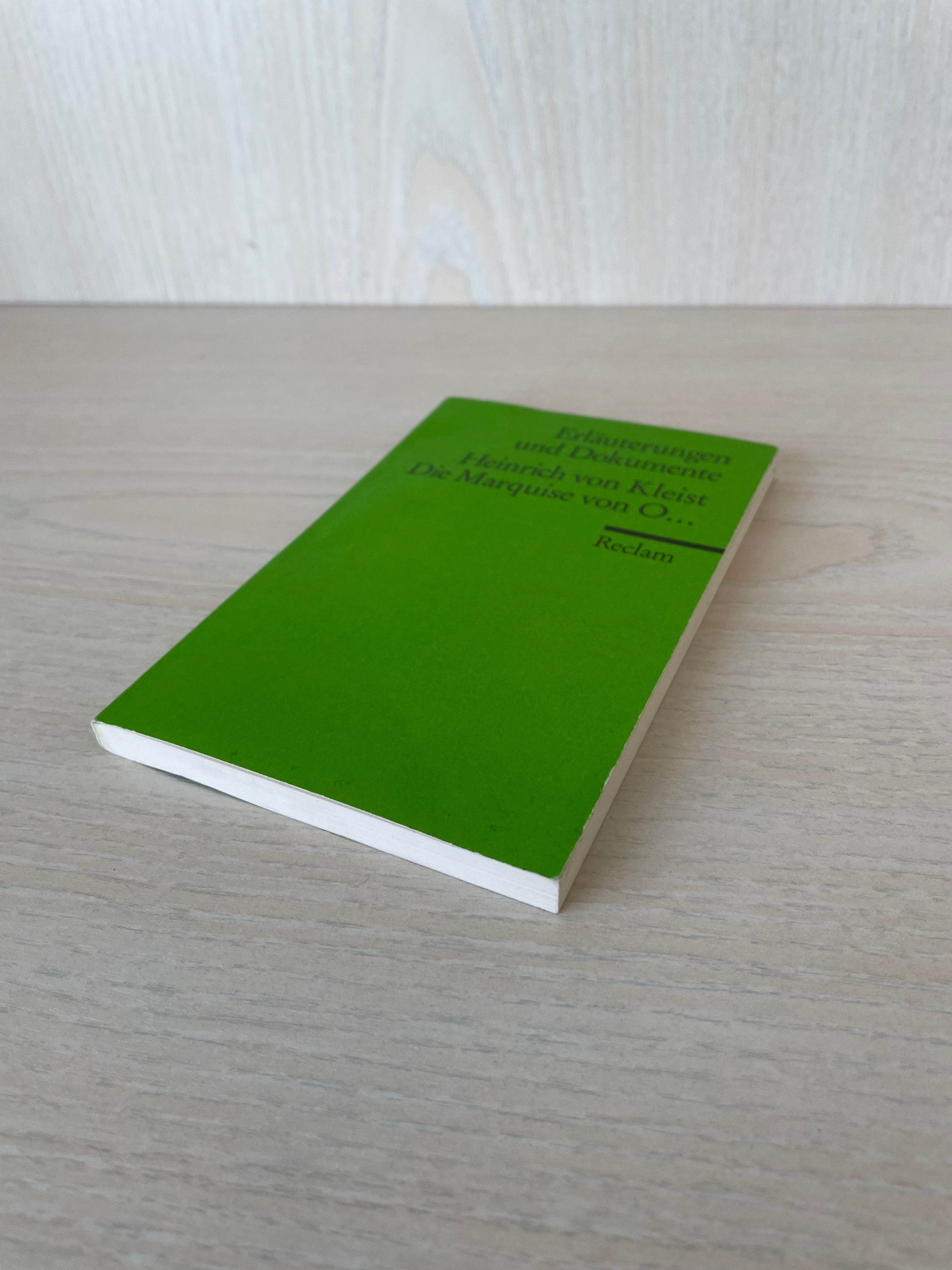 Reclam Study Edition – Heinrich von Kleist: Die Marquise von O… – Paperback, VG