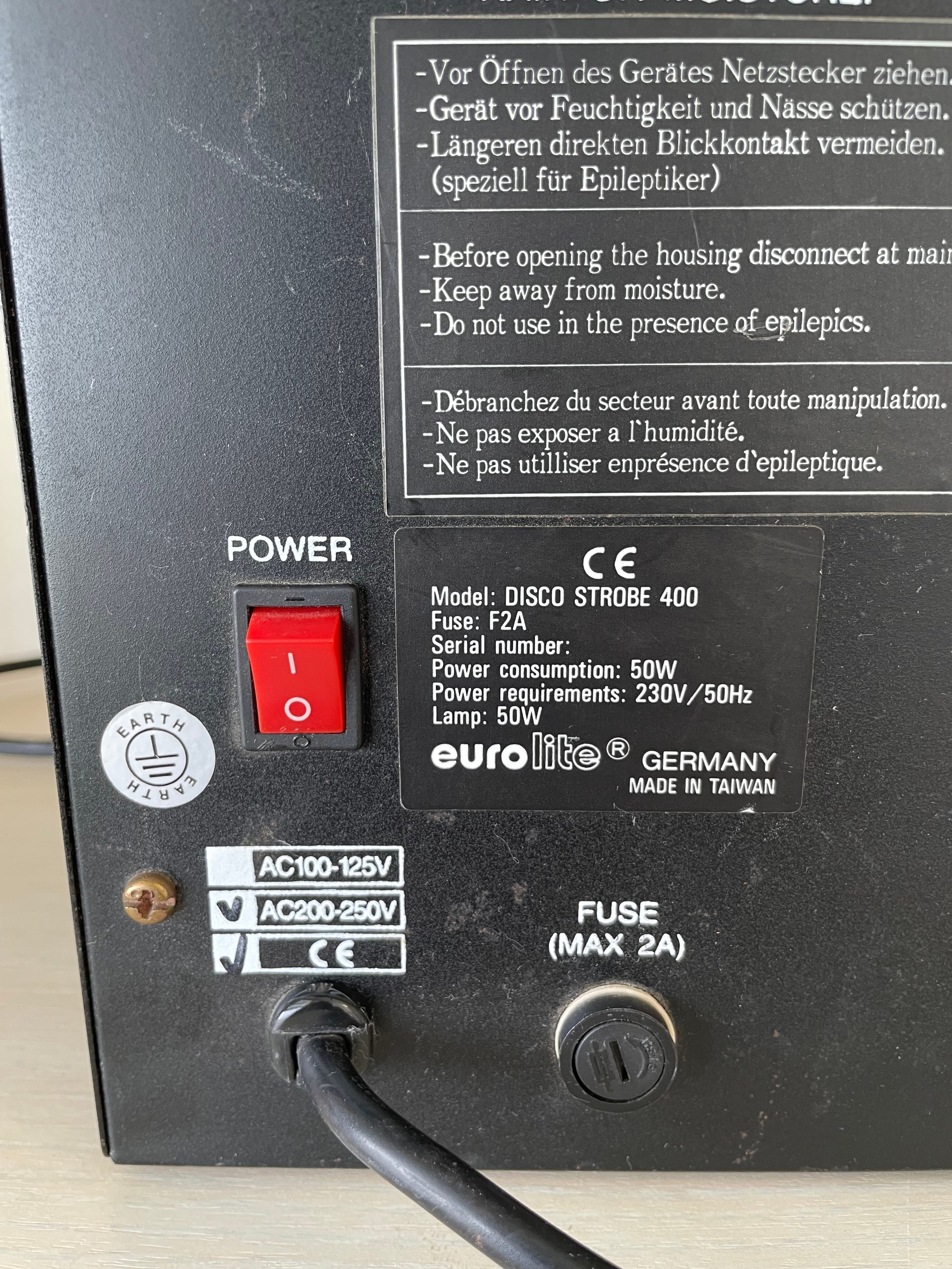 Eurolite Disco Strobe 400, Schwarz, Zustand: Gut