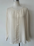 Marc Cain Sheer Long Sleeve Blouse, Ivory, Size M, Very Good Condition