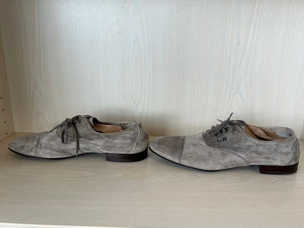Fabi Herren Oxford Schuhe Wildleder Grau Größe 43 Sehr Gut