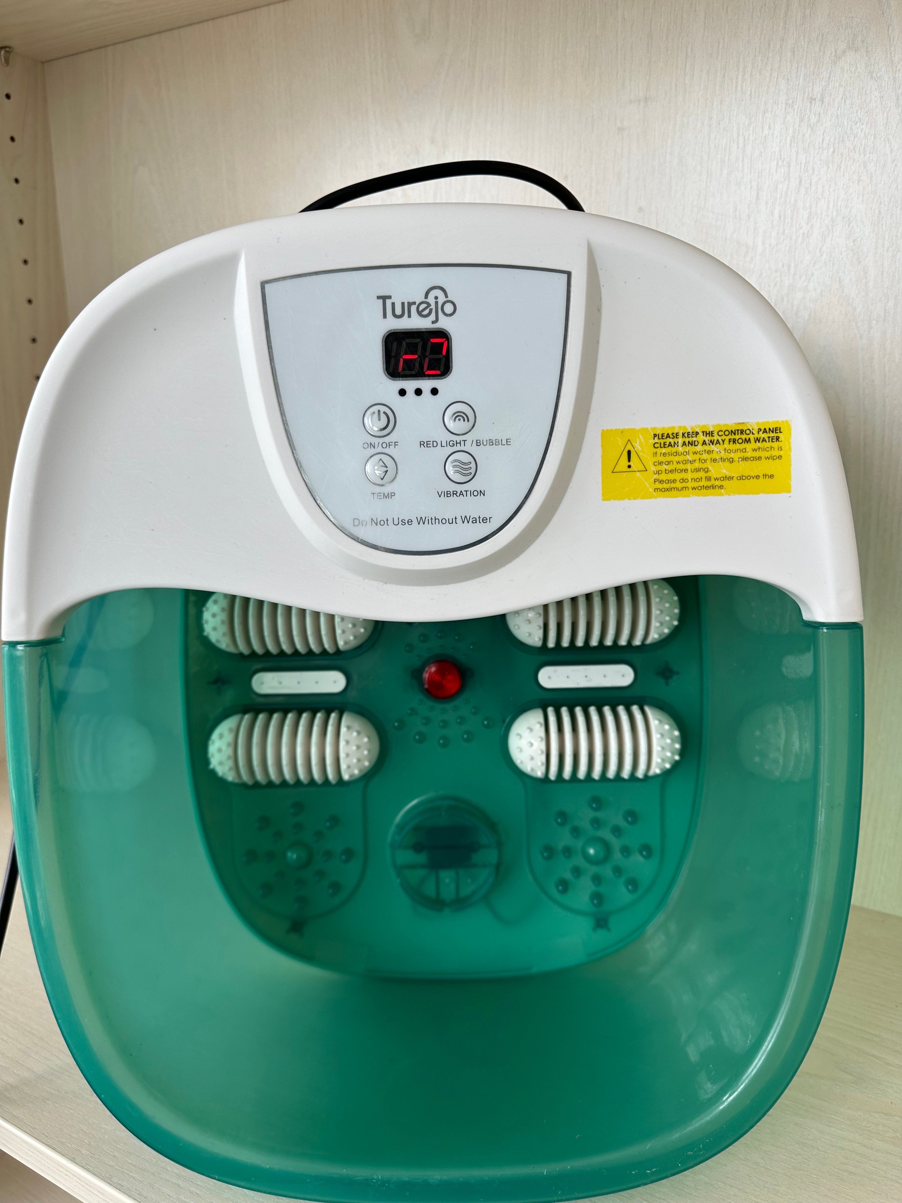 Turejo Foot Spa Massager MM-20A-3, Medium, White/Green, Good Condition