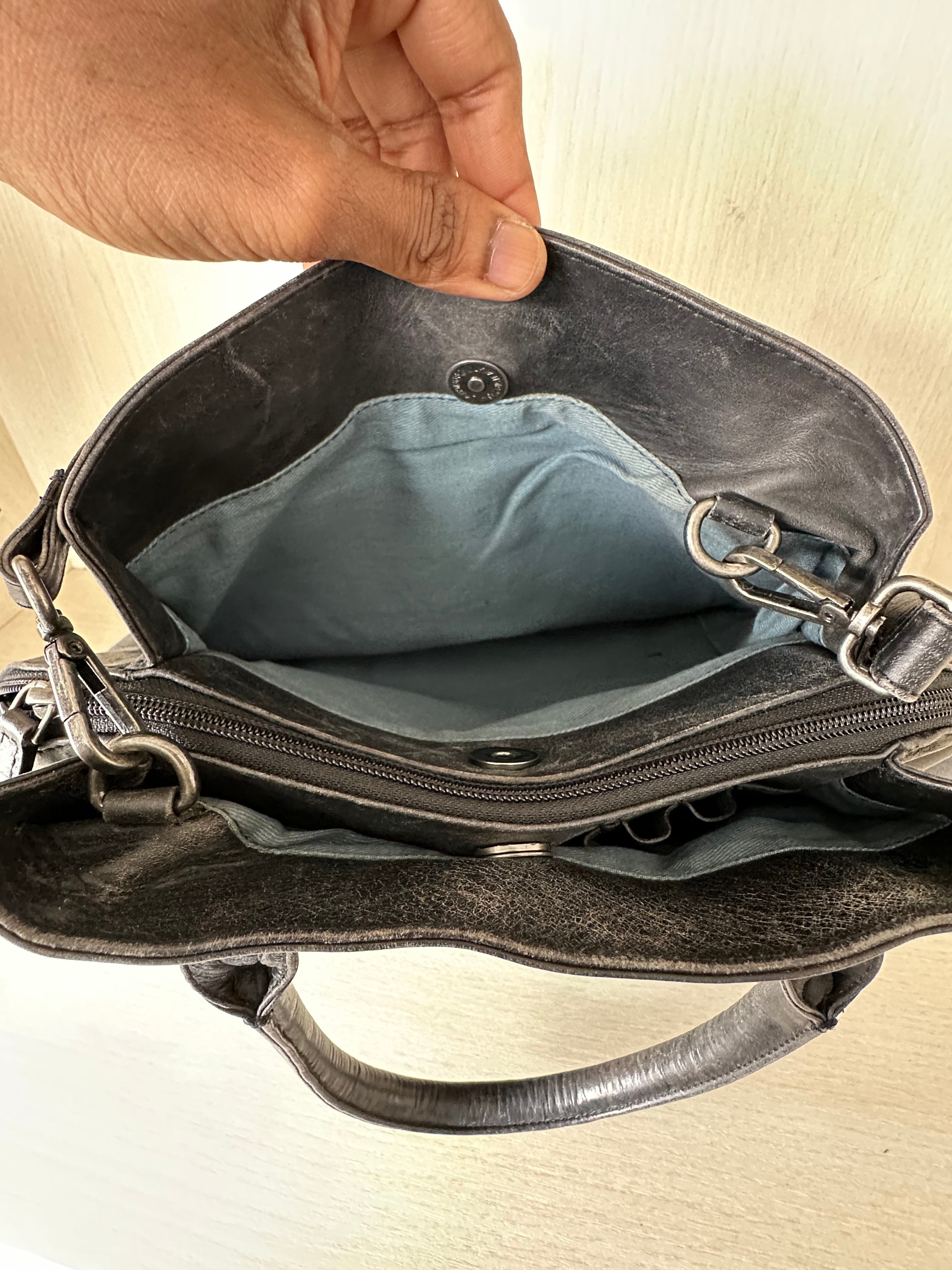 Contigo Fairtrade Ledertasche, mittel, normaler Zustand, braun