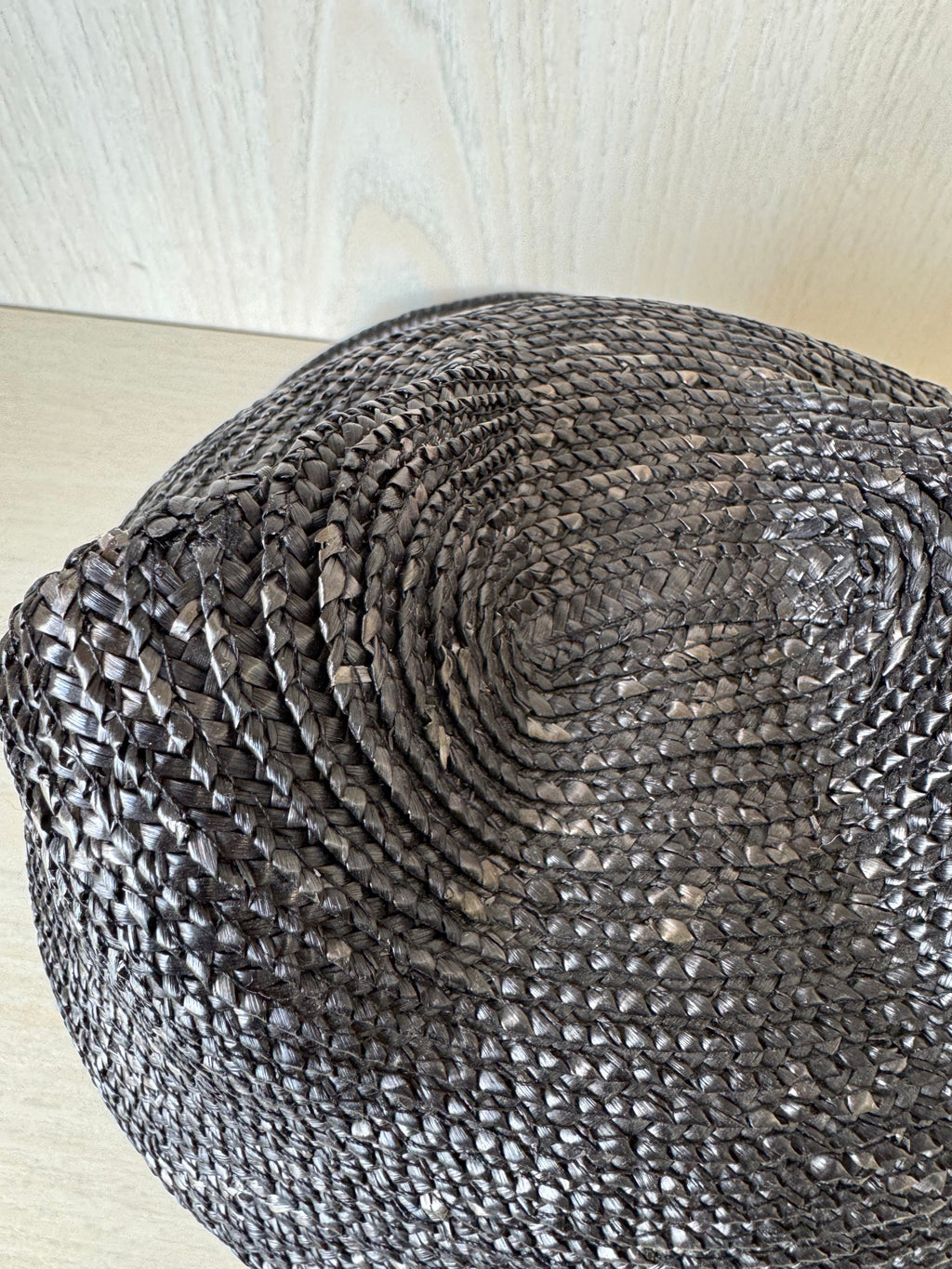 Maison Michel Jamie Cat-Ear Straw Cap, Black, Size S, New w/ Tags