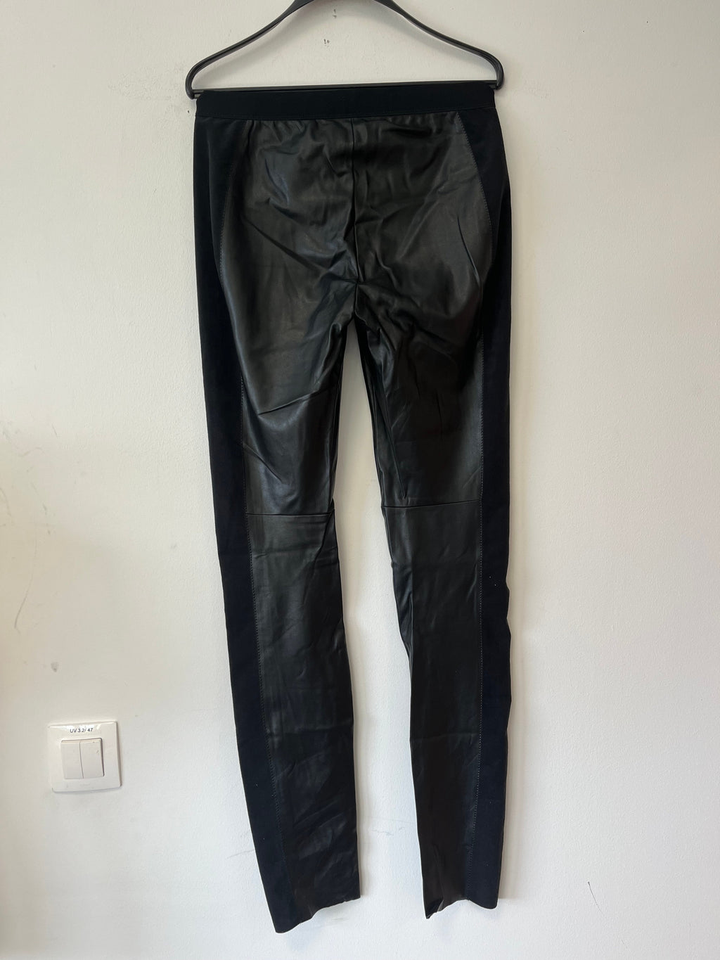 Marc Cain Sports Leggings – Kunstleder & Jersey, Schwarz, Sehr Gut